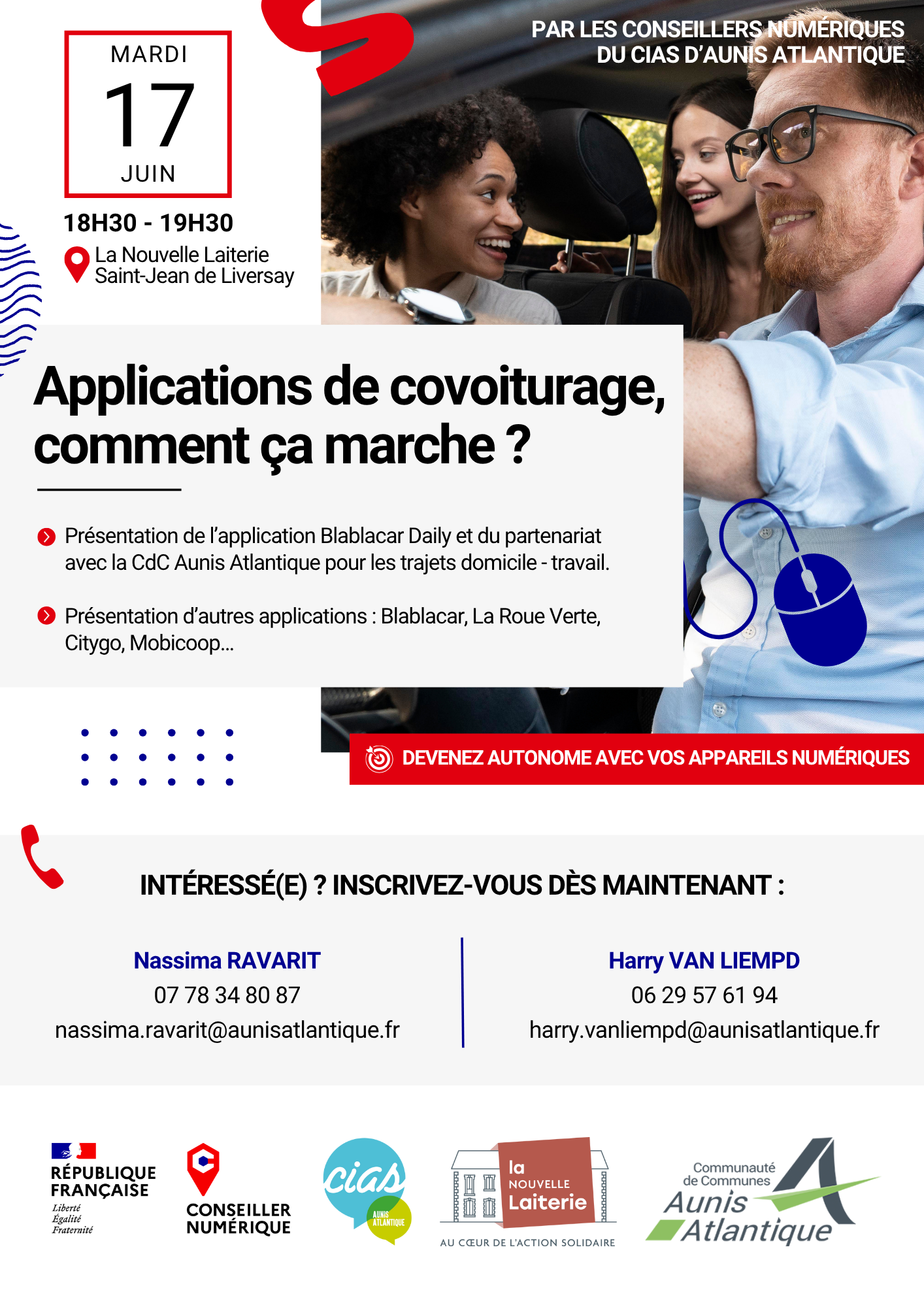 Lire la suite à propos de l’article 17 juin 2025 – Application de covoiturage, comment ça marche ?