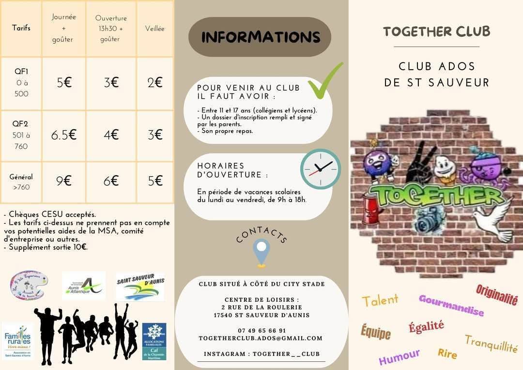 Lire la suite à propos de l’article Eté 2025 – Programme du Club ados